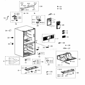 Part Location Diagram of DA61-13156A Samsung Middle Hinge (Right)