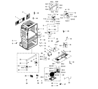 Cabinet Diagram and Parts List for RF4287HABP XAA-0004 Samsung Refrigerator