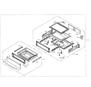 Part Location Diagram of DG63-00101B Samsung COVER-WARMING HEATER;FTQ