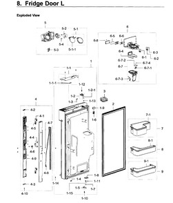 Part Location Diagram of DA63-08012A Samsung Dispenser Guard