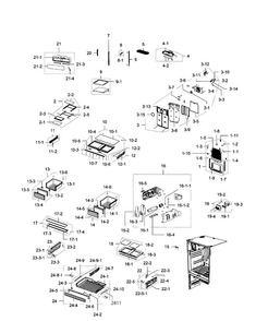 Fridge Diagram and Parts List for RFG293HAPN XAA-0001 Samsung Refrigerator