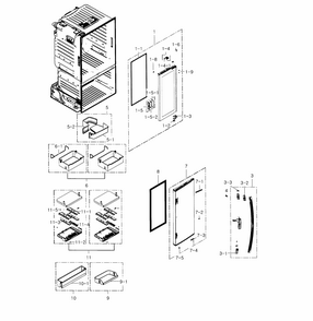 Part Location Diagram of DA97-15188A Samsung Rail