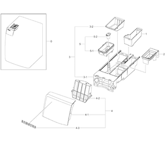 Drawer Diagram and Parts List for WF395BTPASU A2-0000 Samsung Washer