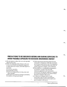 Precautions Diagram and Parts List for MW4371G XAA Samsung Microwave