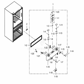 Flexzone-Door Diagram and Parts List for RF24FSEDBSR (AA)(0004) Samsung Refrigerator