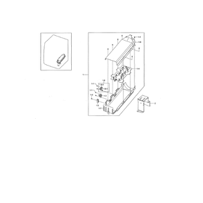 Heater Duct Diagram and Parts List for DV476ETHASU A1-0000 Samsung Dryer