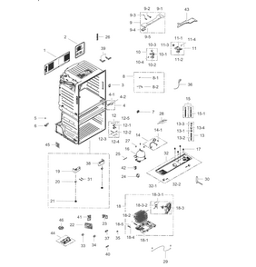 Part Location Diagram of DA61-08317B Samsung Hinge