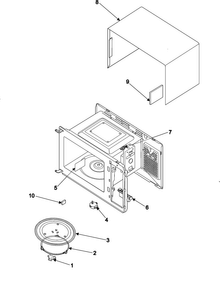 Body/cavity/elements Diagram and Parts List for MS1470WA XAA Samsung Microwave