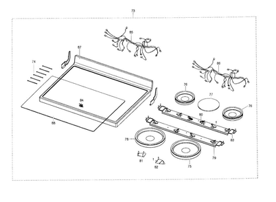 Top Assy Diagram and Parts List for FE710DRS XAA-0001 Samsung Range