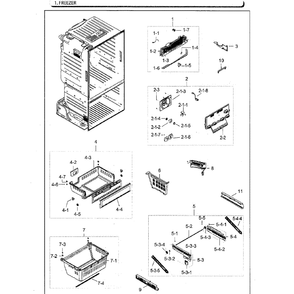 Part Location Diagram of DA96-01177A Samsung Fan Motor Assembly