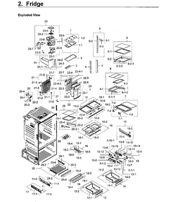 Fridge Diagram and Parts List for RF28HFEDBWW AA-0011 Samsung Refrigerator