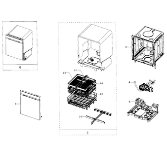 Part Location Diagram of DD90-00486A Samsung Assembly BASE;DW9900H,COMMON