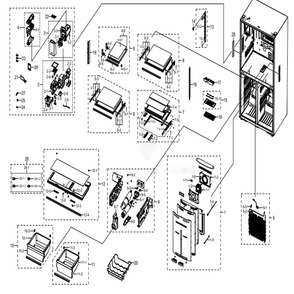 Fridge Diagram and Parts List for RF22N9781SG (AA)(0002) Samsung Refrigerator