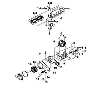 Heater/motor Diagram and Parts List for DV203AEW XAA-0000 Samsung Dryer