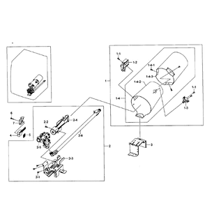 Heater Assembly Diagram and Parts List for DV231AGW XAA-0001 Samsung Dryer