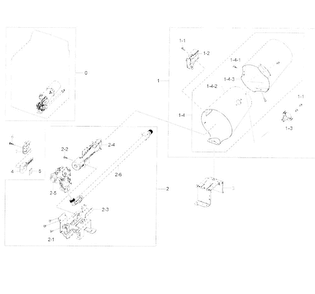 Heater Diagram and Parts List for DV45H7000GW A2-0001 Samsung Dryer
