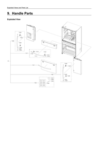 Part Location Diagram of DA64-05966C Samsung Handle bar-ref left