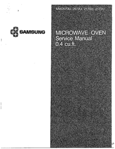 Samsung Microwave Oven Front Cover Diagram and Parts List for MW2170U XAA Samsung Microwave