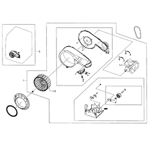 Motor Assy Diagram and Parts List for DV448AEW XAA-0003 Samsung Dryer