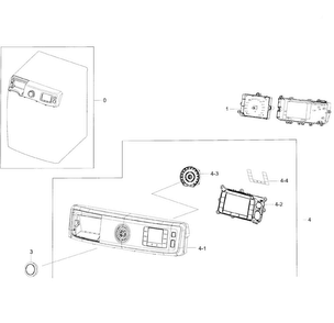 Control Panel Diagram and Parts List for WF56H9100AG A2-0001 Samsung Washer