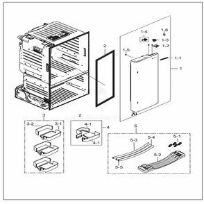 Door Ref Right Diagram and Parts List for RF28HFEDBSR (AA)(0021) Samsung Refrigerator