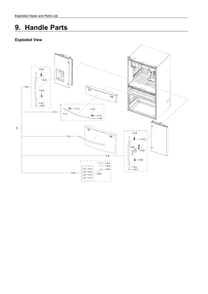Part Location Diagram of DA98-02890F Samsung Assy handle kit