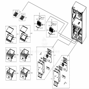 Freezer Diagram and Parts List for RF22N9781SG (AA)(0002) Samsung Refrigerator