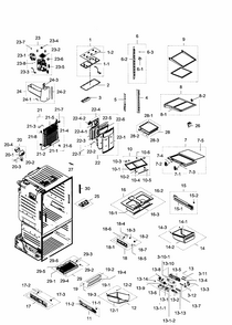 Fridge Diagram and Parts List for RF28HDEDPBC AA-0003 Samsung Refrigerator