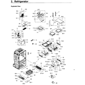 Refrigerator Diagram and Parts List for RF28JBEDBSR AA-0003 Samsung Refrigerator
