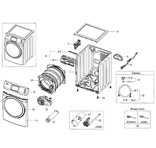 Part Location Diagram of DC92-01031B Samsung Assembly PCB MAIN;GRACE-S Door
