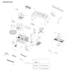Cabinet Parts Diagram and Parts List for SMH2117S XAA-0002 Samsung Microwave