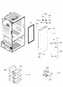 Right Door Diagram and Parts List for RF28HFEDBSR AA-0007 Samsung Refrigerator