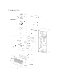 Part Location Diagram of DA97-17480A Samsung Glass Shelf Assembly