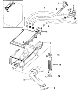 Drawer 2 Diagram and Parts List for WF431ABW XAA-0000 Samsung Washer