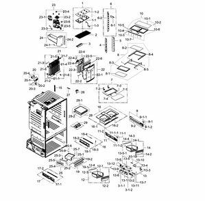 Fridge Diagram and Parts List for RF23HCEDBWW AA-0003 Samsung Refrigerator
