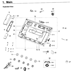 Body Diagram and Parts List for NA36K6550TS AA-0000 Samsung Cooktop