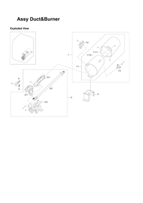 Duct And Burner Assembly Diagram and Parts List for DV419AGU XAA-04 Samsung Dryer