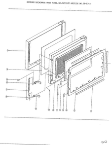 Complete Microwave Assembly Page 4 Diagram and Parts List for MW3552T XAA Samsung Microwave