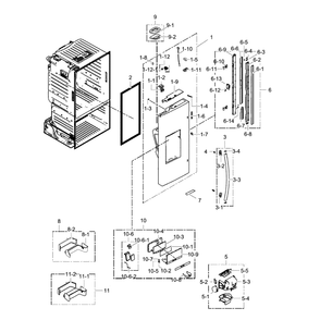 Fridge Door L Diagram and Parts List for RF23HCEDBSR AA-0000 Samsung Refrigerator