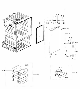 Right Door Diagram and Parts List for RF28HFEDBWW AA-0011 Samsung Refrigerator