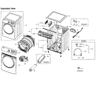 Part Location Diagram of DC93-00067F Samsung Main Wire Harness