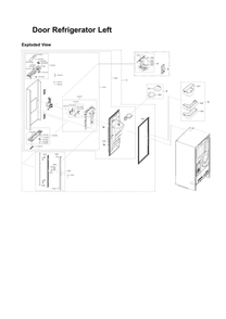 Left Refrigerator Door Parts Diagram and Parts List for RF28R6201SR AA-51 Samsung Refrigerator