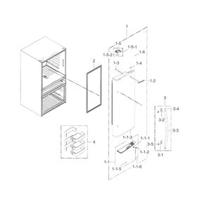 Fridge Door R Diagram and Parts List for RF31FMESBSR AA-07 Samsung Refrigerator