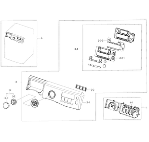 Control Panel Diagram and Parts List for WF393BTPAWR A2-0000 Samsung Washer