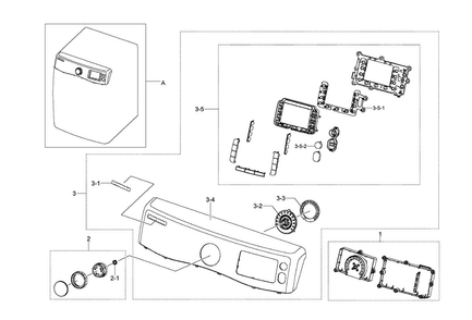 Part Location Diagram of DC64-02137D Samsung Control panel