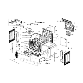 Cavity Diagram and Parts List for NX58F5700WS AA-01 Samsung Range