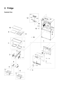 Refrigerator Parts Diagram and Parts List for RF23A9675MT AA-00 Samsung Refrigerator