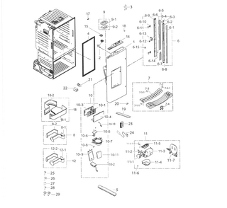 Fridge Door L Diagram and Parts List for RF263BEAESP AA-0002 Samsung Refrigerator