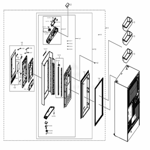 Part Location Diagram of DA97-19430A Samsung Refrigerator Gasket (Gray)