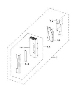 Control Panel Diagram and Parts List for ME21F606MJT AA-0000 Samsung Microwave